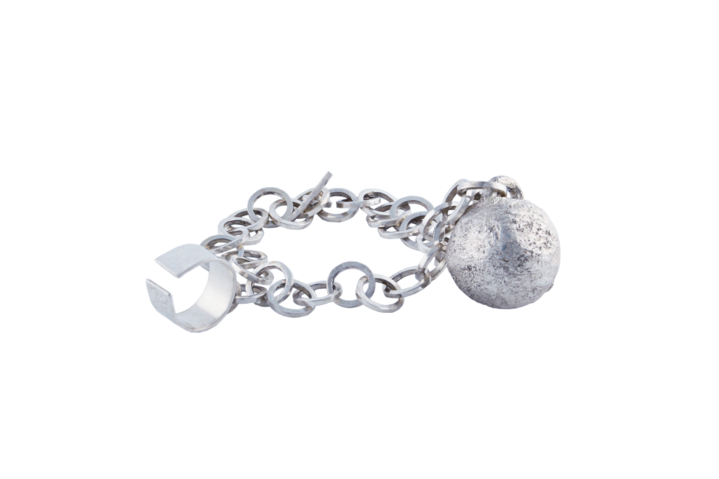 Ball and Chain bracelet in Sterling Silver. This Ball and Chain bracelet makes the perfect anniversary gift.