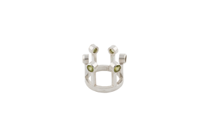 Hello Princess Ring in Sterling Silver and 6 green quartz stones. Enjoy a little everyday glamour with your very own Hello Princess Ring.